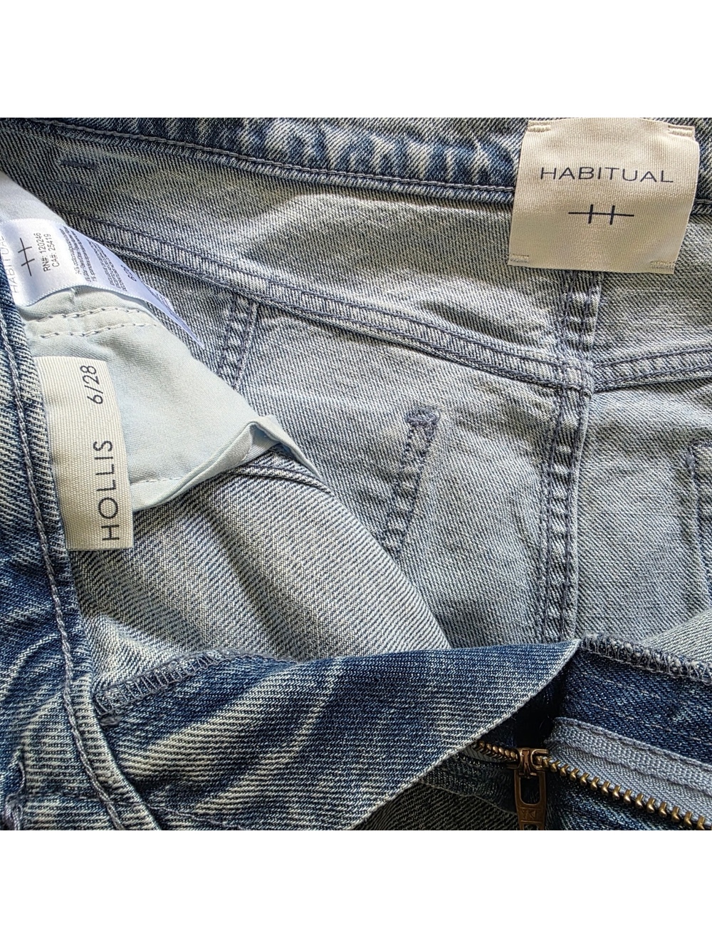 Habitual Women’s Blue High Rise Side Panel Size: 6 - Picture 4 of 5
